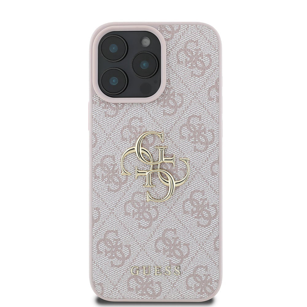 Étui pour Apple iPhone 16 Pro, Guess, 4G Big Logo, Rose