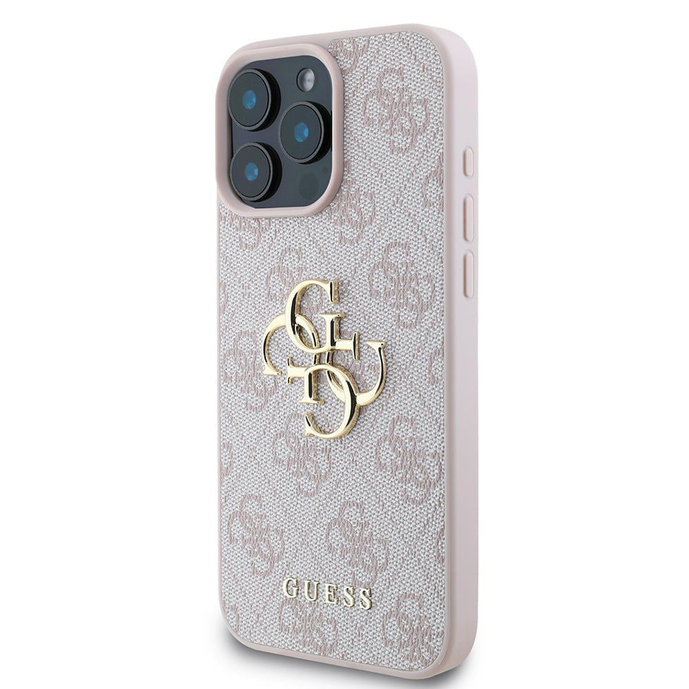 Étui pour Apple iPhone 16 Pro, Guess, 4G Big Logo, Rose
