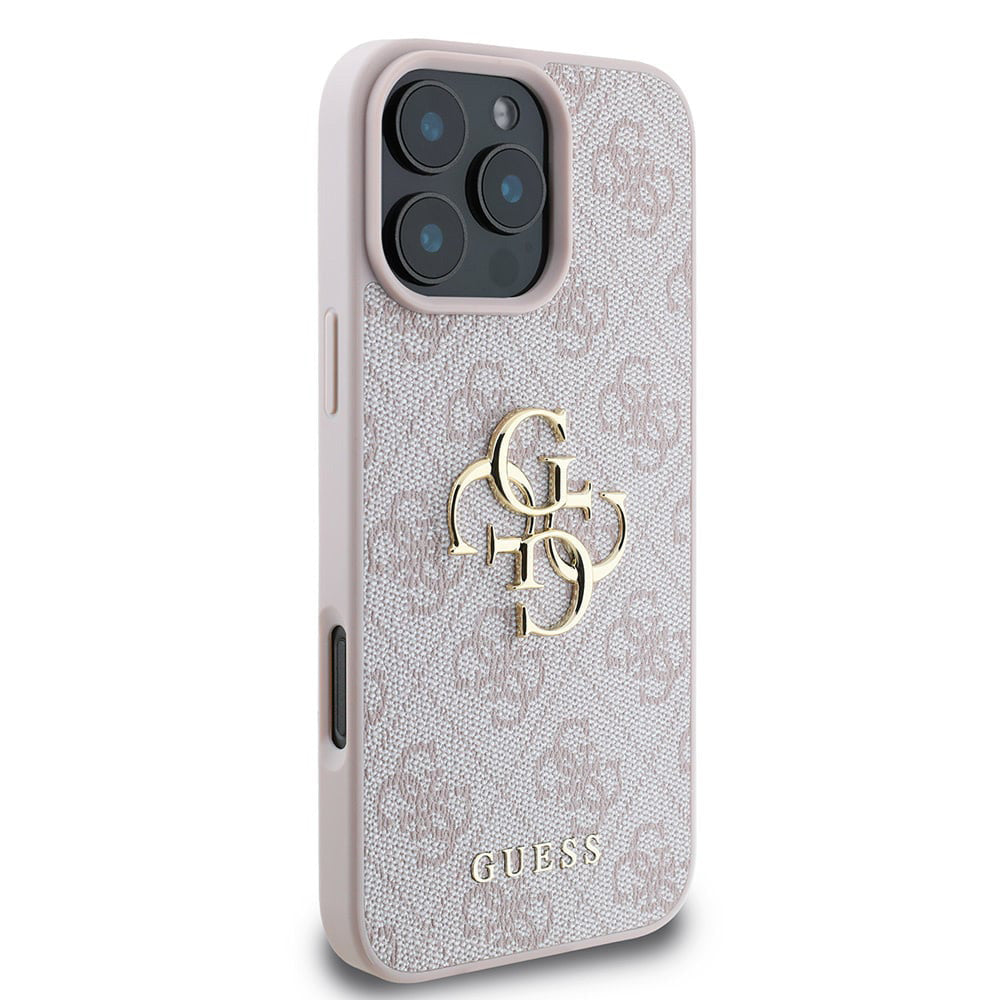 Étui pour Apple iPhone 16 Pro, Guess, 4G Big Logo, Rose