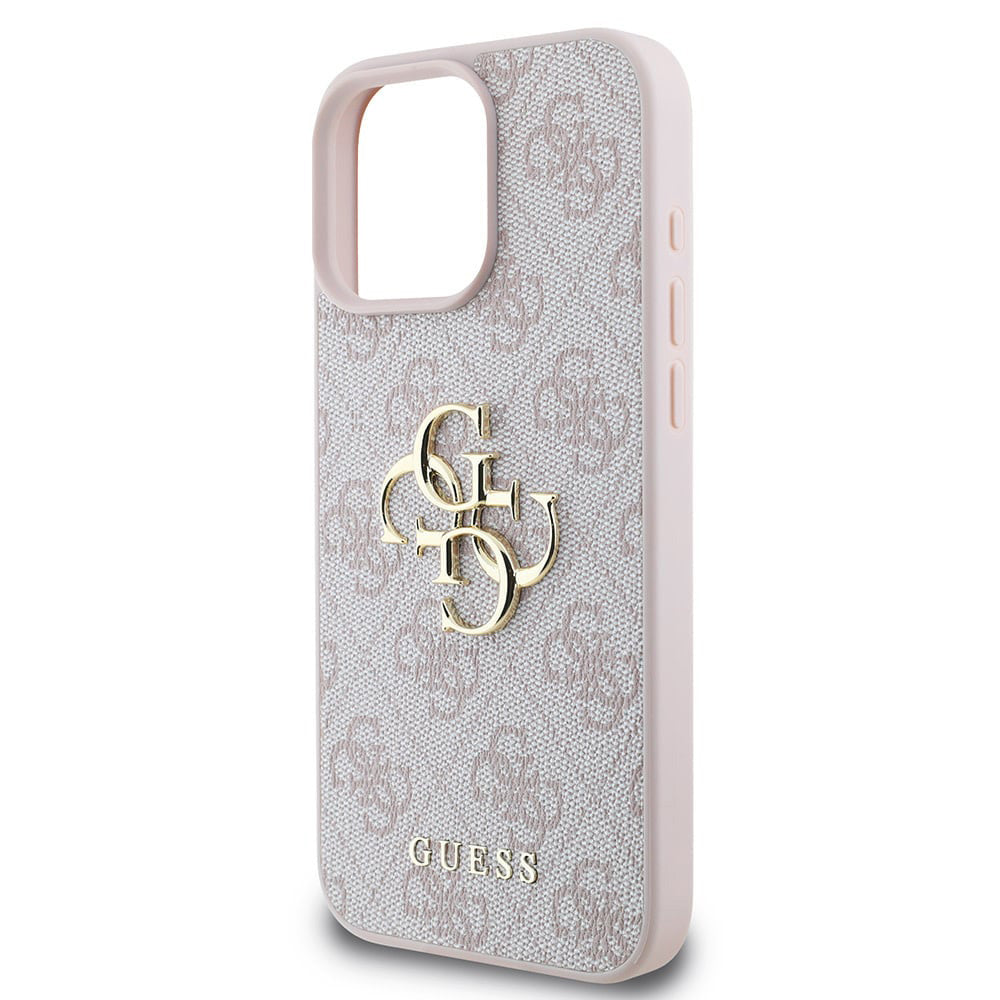 Étui pour Apple iPhone 16 Pro, Guess, 4G Big Logo, Rose