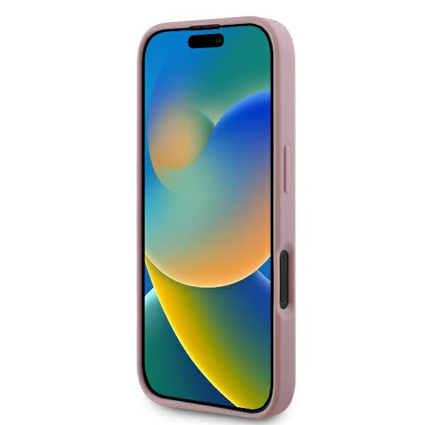 Étui pour Apple iPhone 16 Pro, Guess, Fixed Glitter Big 4G, Rose