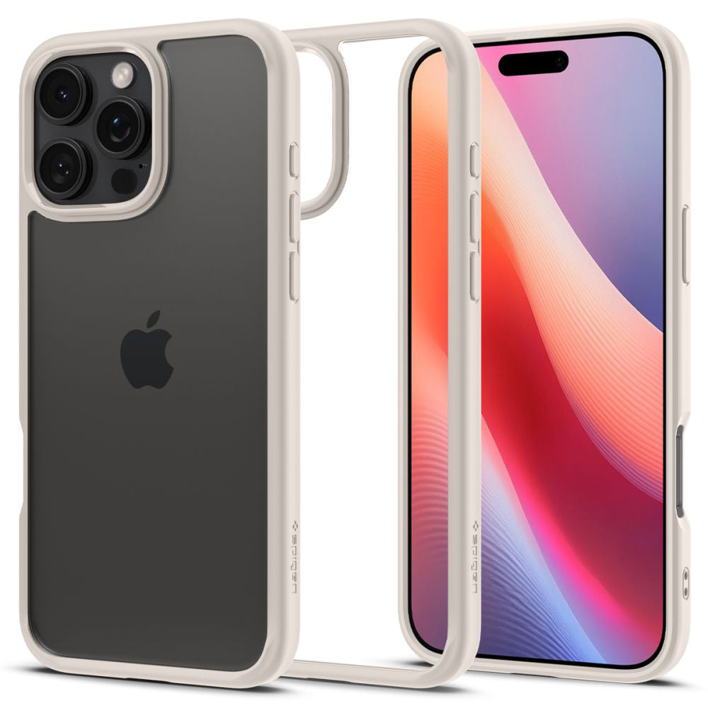 Hülle für Apple iPhone 16 Pro Max, Spigen, Ultra Hybrid, Beige ACS08385