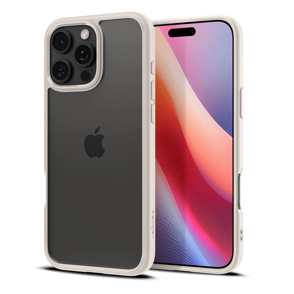 Hülle für Apple iPhone 16 Pro Max, Spigen, Ultra Hybrid, Beige ACS08385