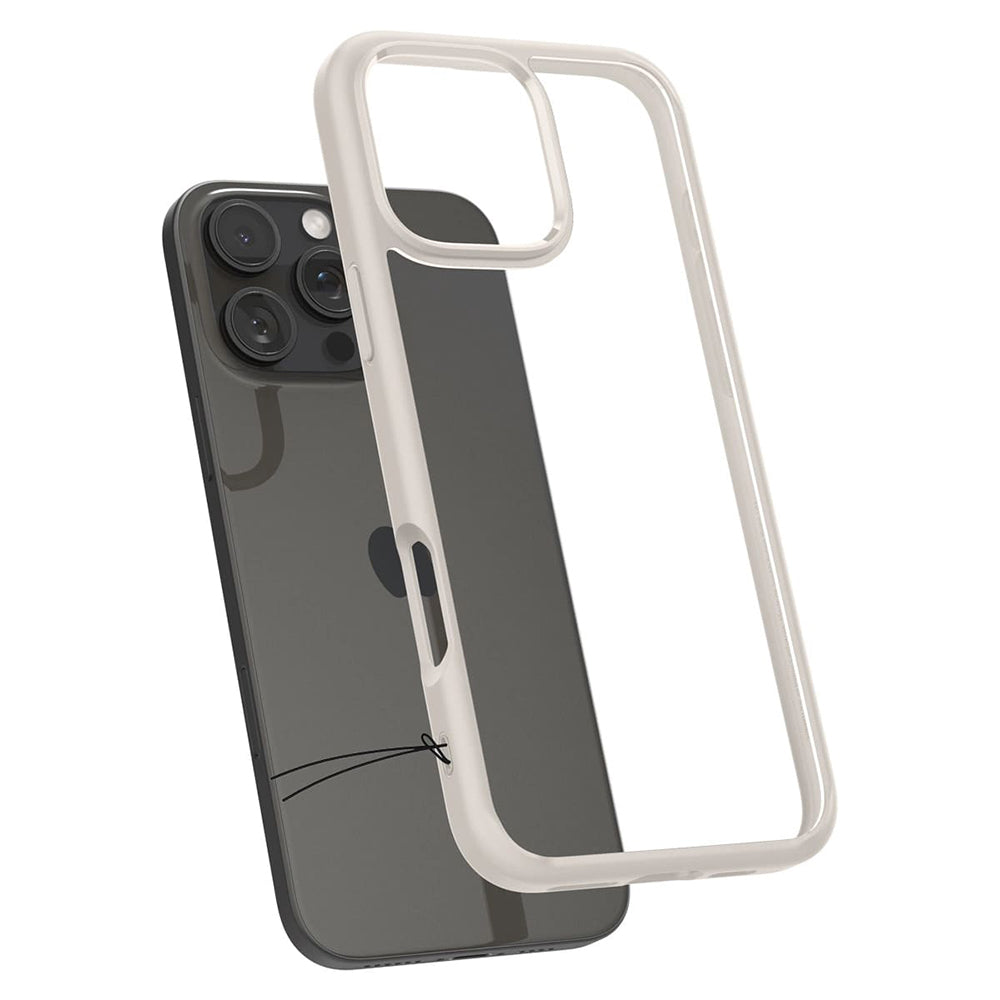 Hülle für Apple iPhone 16 Pro Max, Spigen, Ultra Hybrid, Beige ACS08385