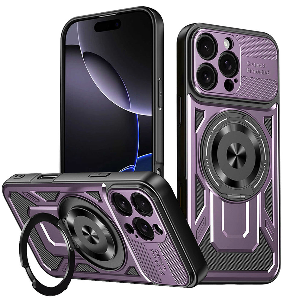 Coque pour Apple iPhone 16 Pro Max, Techsuit, RuggedCam, Violet