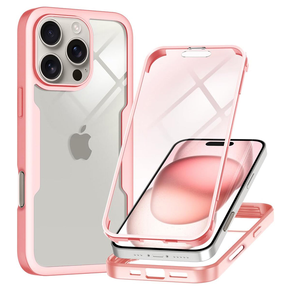 Coque pour Apple iPhone 16 Pro, Techsuit, ColorVerse 360, Rose