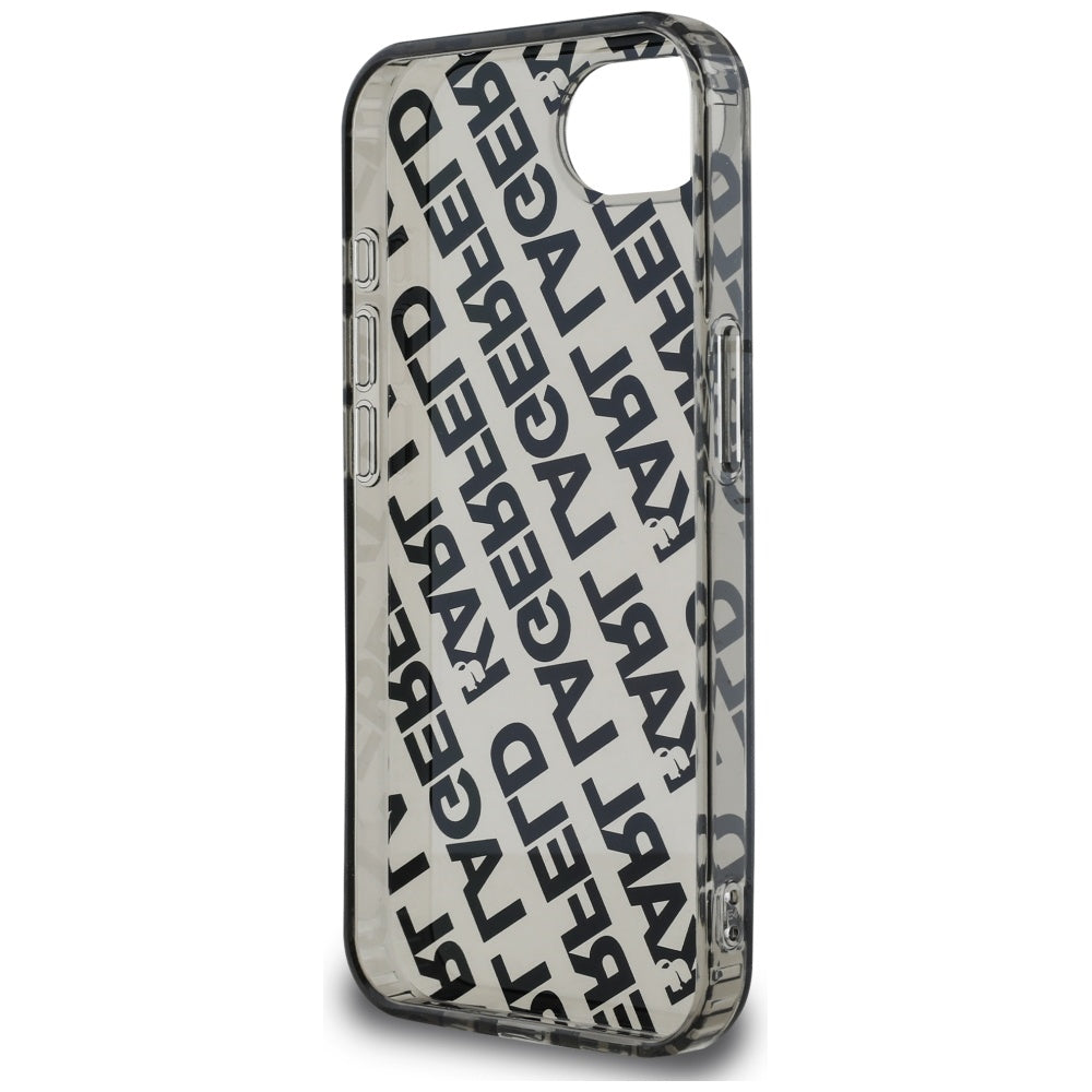 Étui pour Apple iPhone 17e / 16e, Karl Lagerfeld, IML Luxury Silver Fullover Logo, Argenté