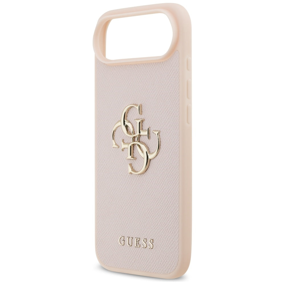 Étui pour Apple iPhone 17 Air, Guess, 4G Grained Big and Classic Logo, Rose.