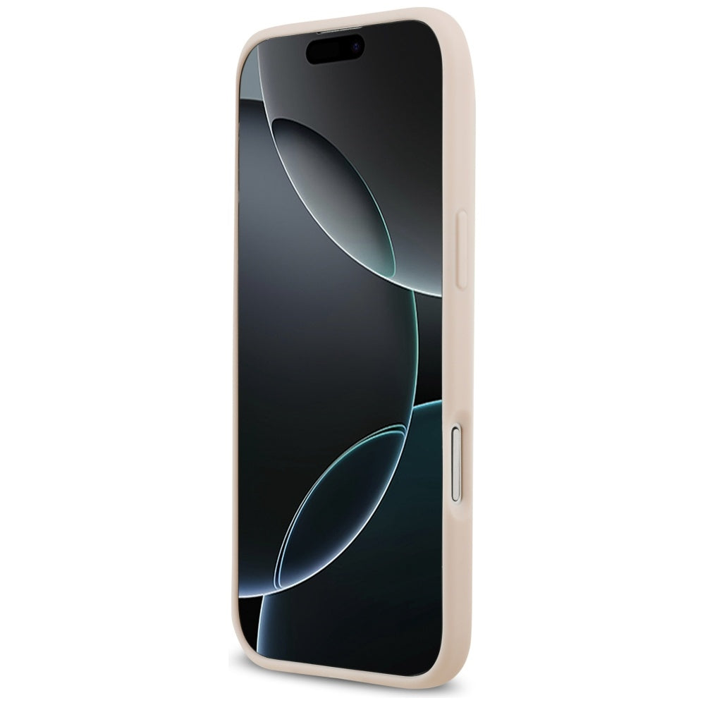 Étui pour Apple iPhone 17 Air, Guess, 4G Grained Big and Classic Logo, Rose.