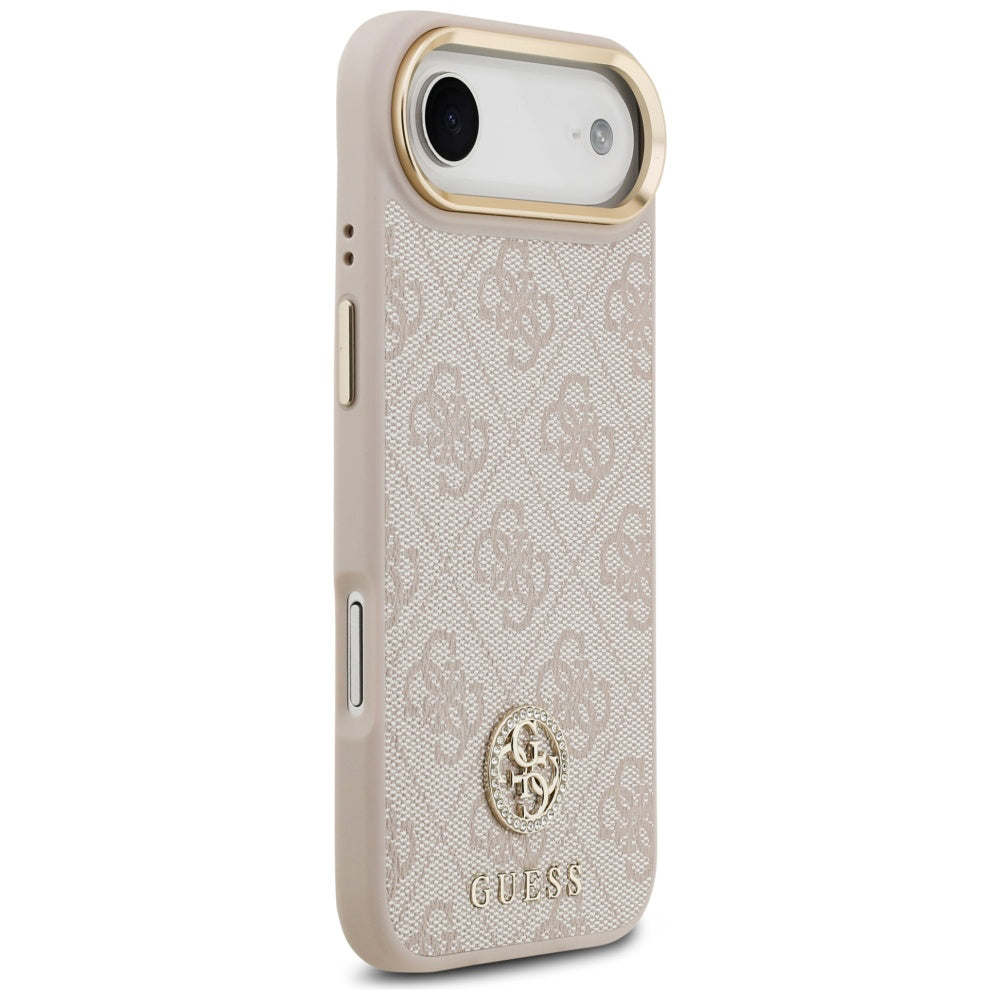 Case for Apple iPhone 17 Air, Guess, 4G Strass Logo and Big Strap, Pink