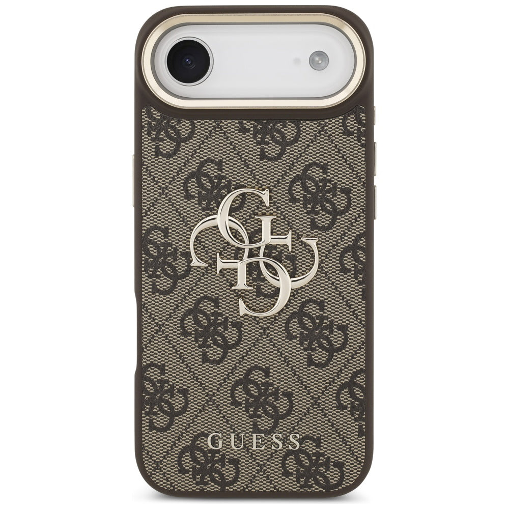 Étui pour Apple iPhone 17 Air, Guess, Big 4G Logo Classic, Marron Doré.