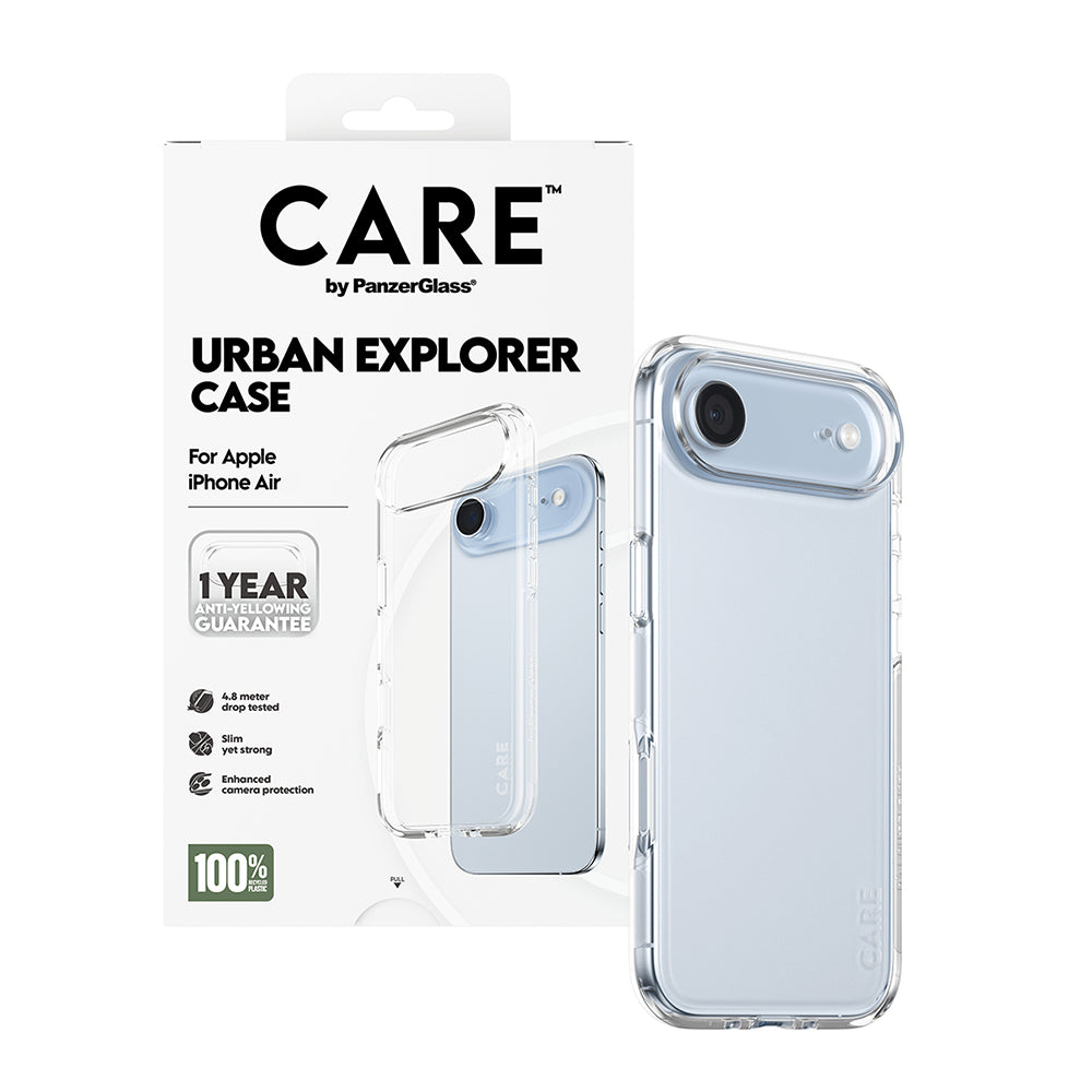 Étui pour Apple iPhone 17 Air, PanzerGlass, Care Urban Explorer, Transparent