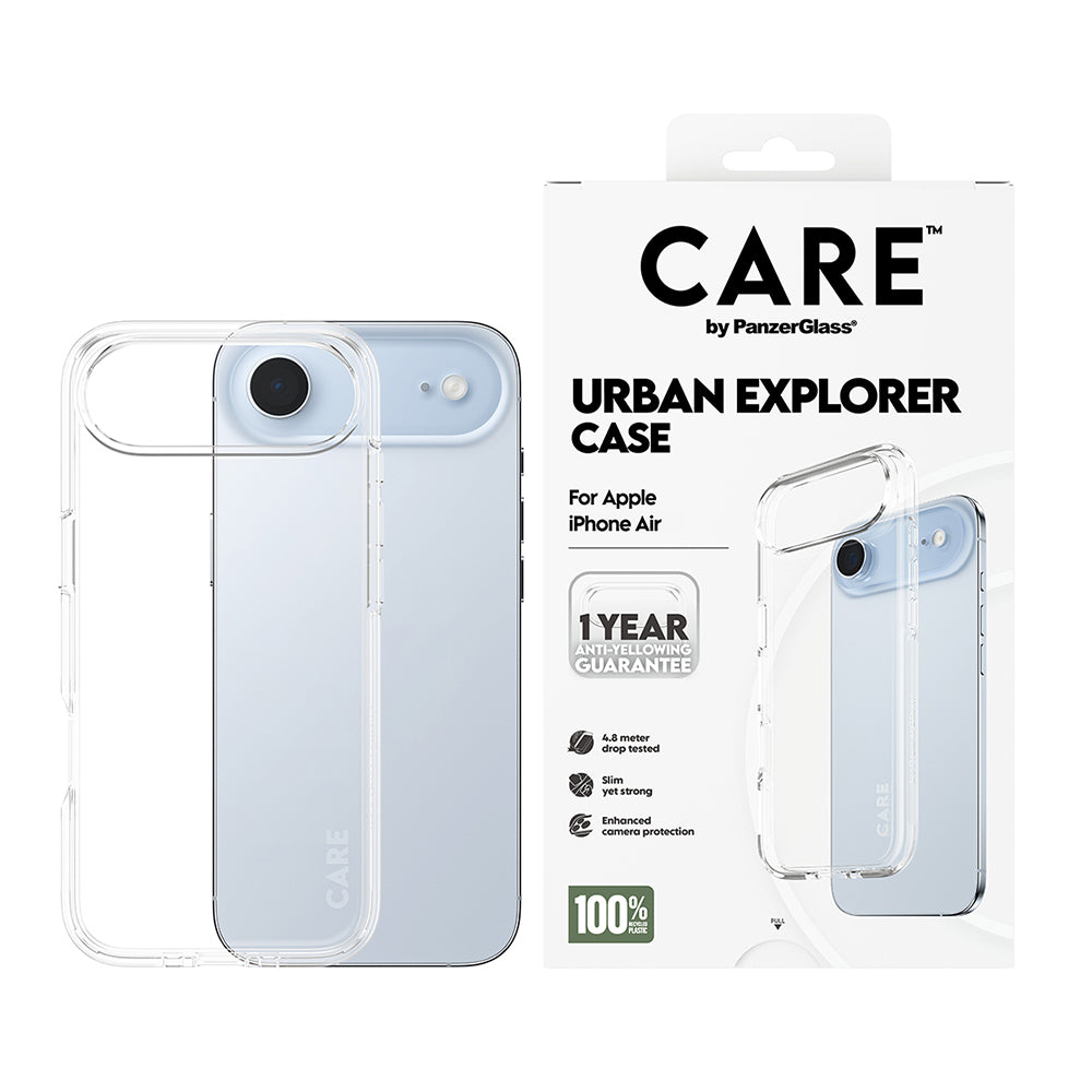 Étui pour Apple iPhone 17 Air, PanzerGlass, Care Urban Explorer, Transparent