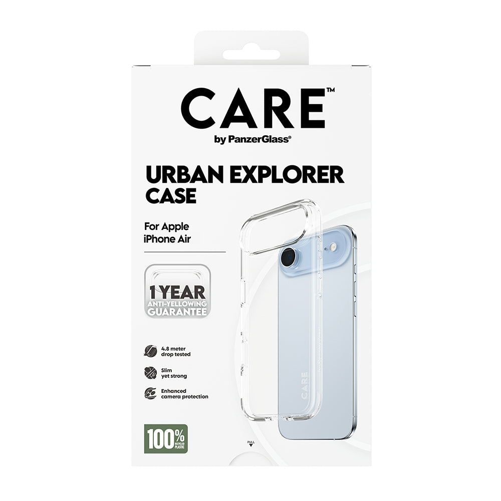Étui pour Apple iPhone 17 Air, PanzerGlass, Care Urban Explorer, Transparent