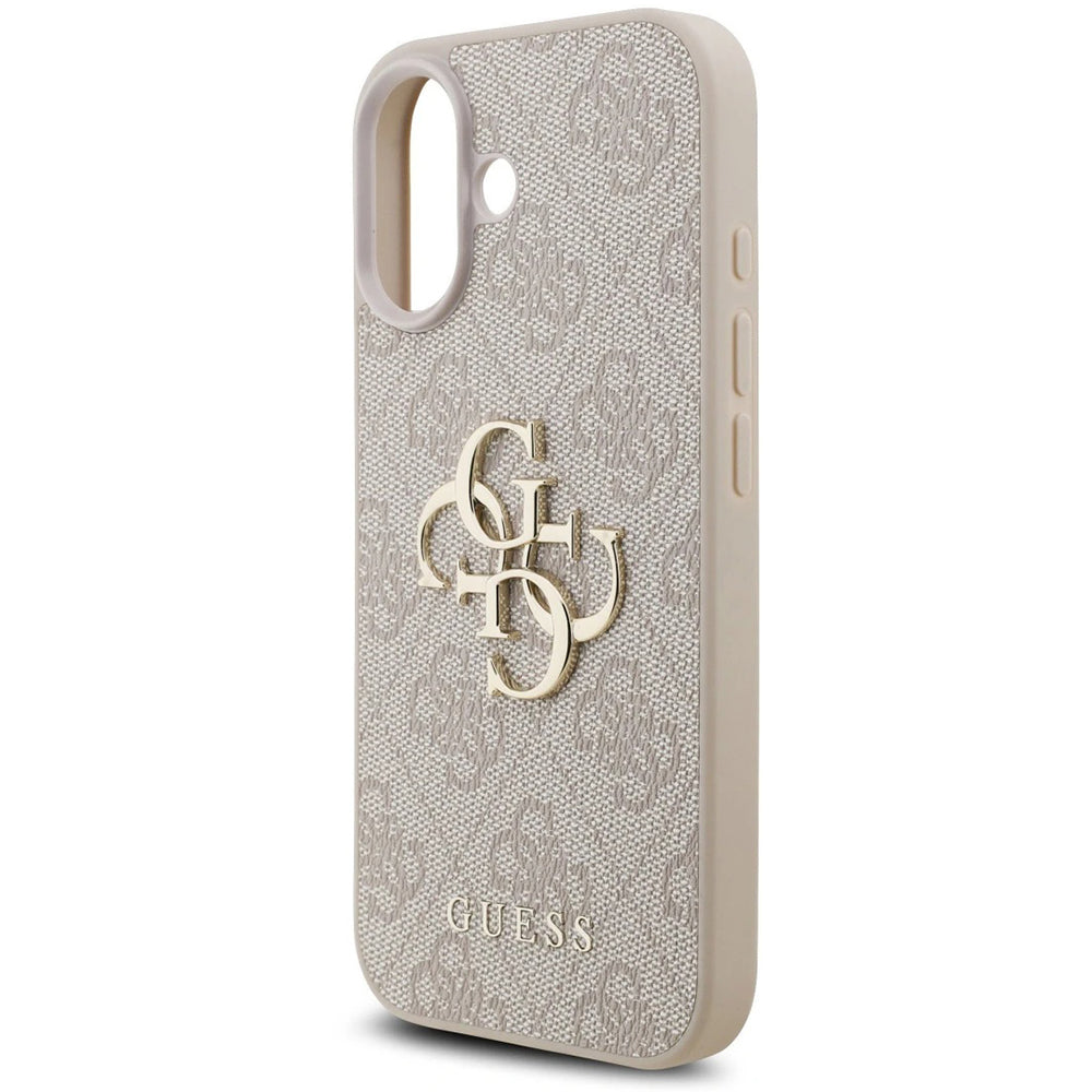 Étui pour Apple iPhone 17, Guess, 4G Classic Logo avec sangle, Rose