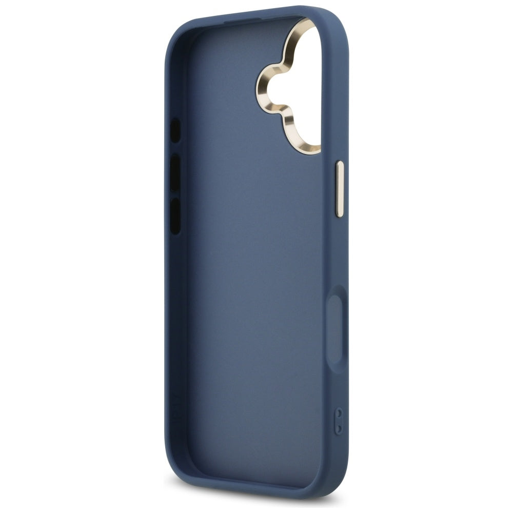 Étui pour Apple iPhone 17, Guess, Big 4G Logo Classic, Bleu Doré.