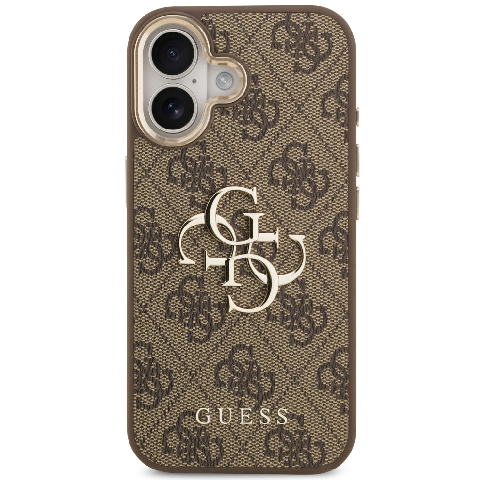 Case for Apple iPhone 17, Guess, Big 4G Logo Classic, Golden Brown