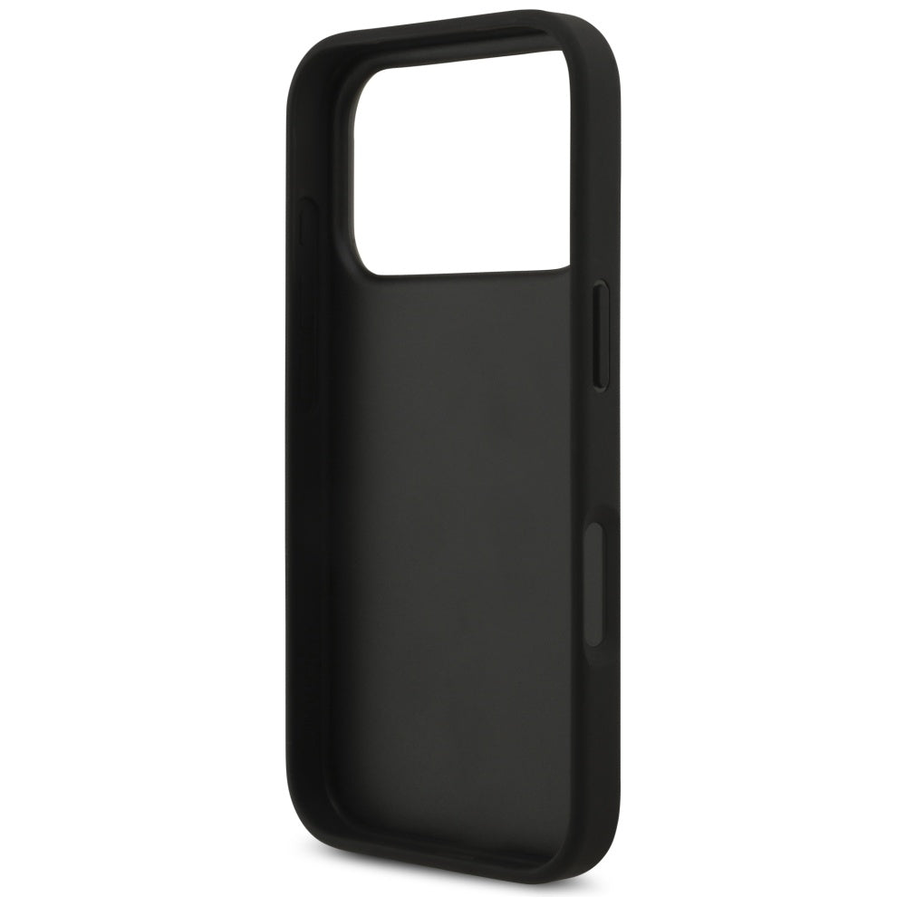 Étui pour Apple iPhone 17 Pro, Guess, 4G Grained Big and Classic Logo, Noir