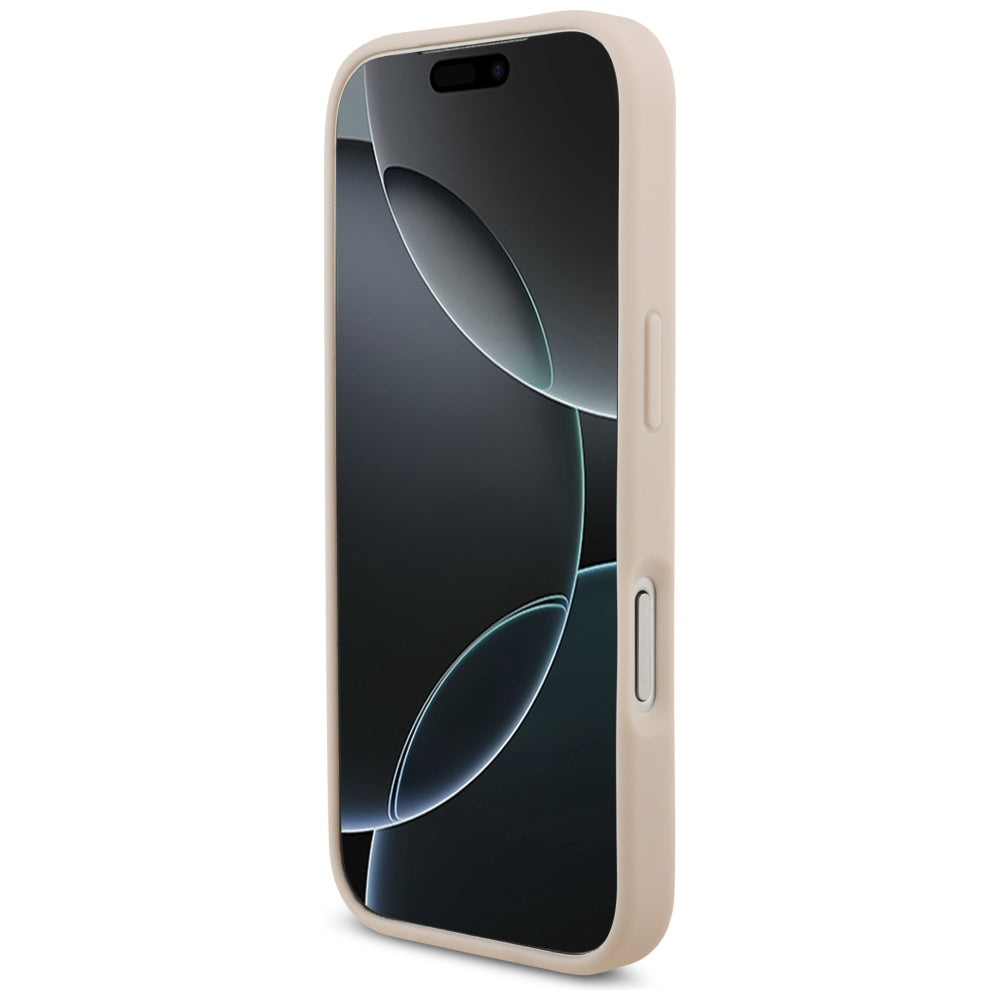 Étui pour Apple iPhone 17 Pro, Guess, 4G Grained Big and Classic Logo, Rose
