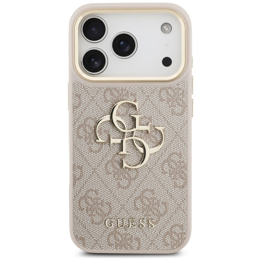 Étui pour Apple iPhone 17 Pro, Guess, Big 4G Logo Classic, Rose Doré.