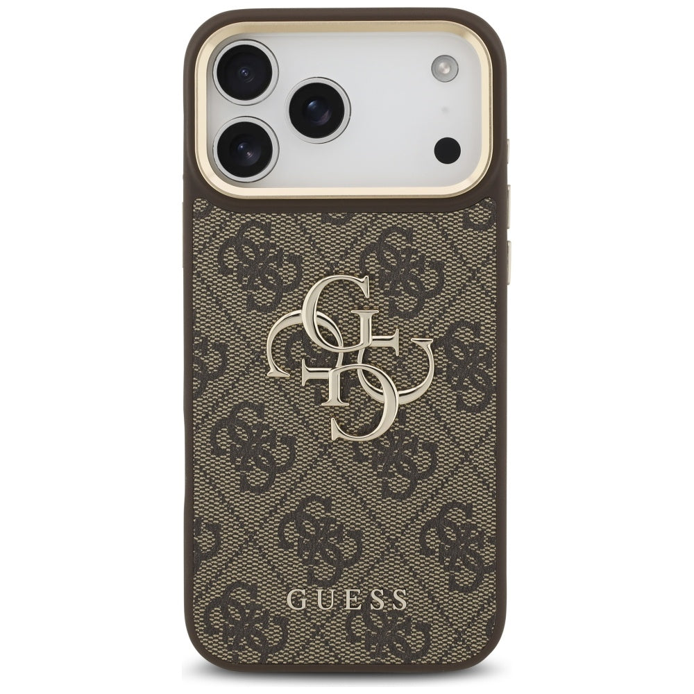 Étui pour Apple iPhone 17 Pro Max, Guess, Big 4G Classic Logo avec grande sangle, Marron
