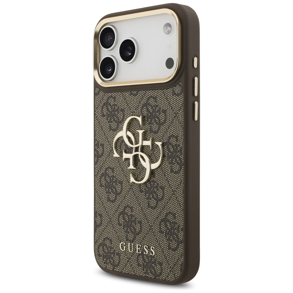 Étui pour Apple iPhone 17 Pro Max, Guess, Big 4G Classic Logo avec grande sangle, Marron