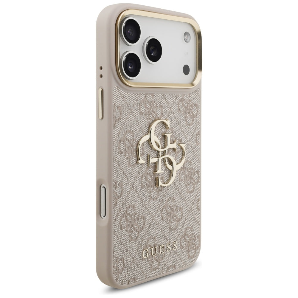 Étui pour Apple iPhone 17 Pro Max, Guess, Big 4G Classic Logo avec grande bandoulière, Rose.