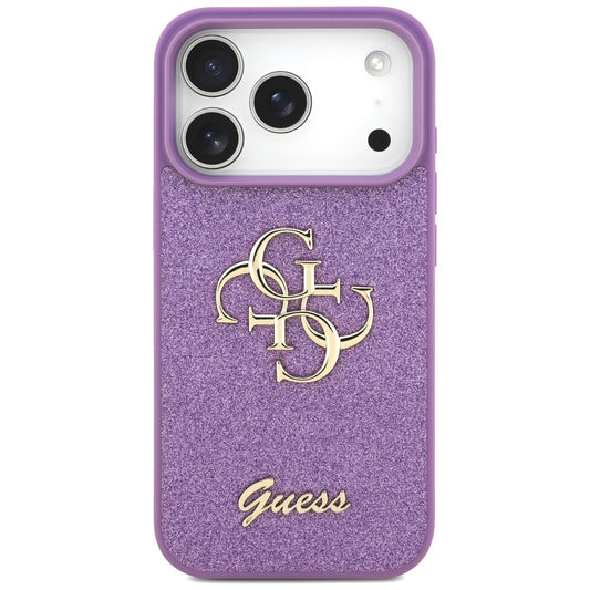 Étui pour Apple iPhone 17 Pro Max, Guess, Fixed Glitter Big 4G, Mauve