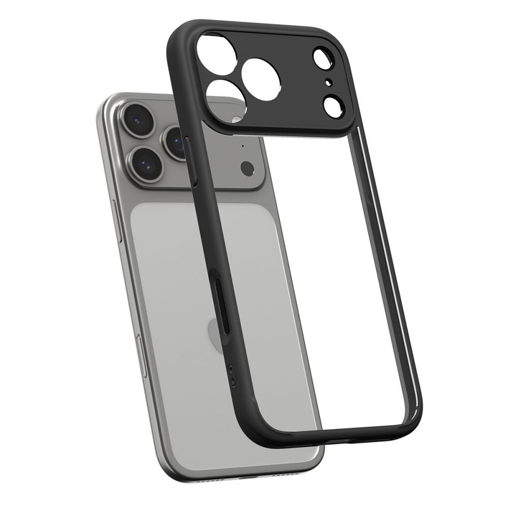 Hülle für Apple iPhone 17 Pro Max, Spigen, Ultra Hybrid, Mattschwarz ACS10279