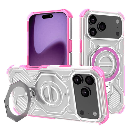Étui pour Apple iPhone 17 Pro Max, Techsuit, Carbon Shield Pro, Rose.