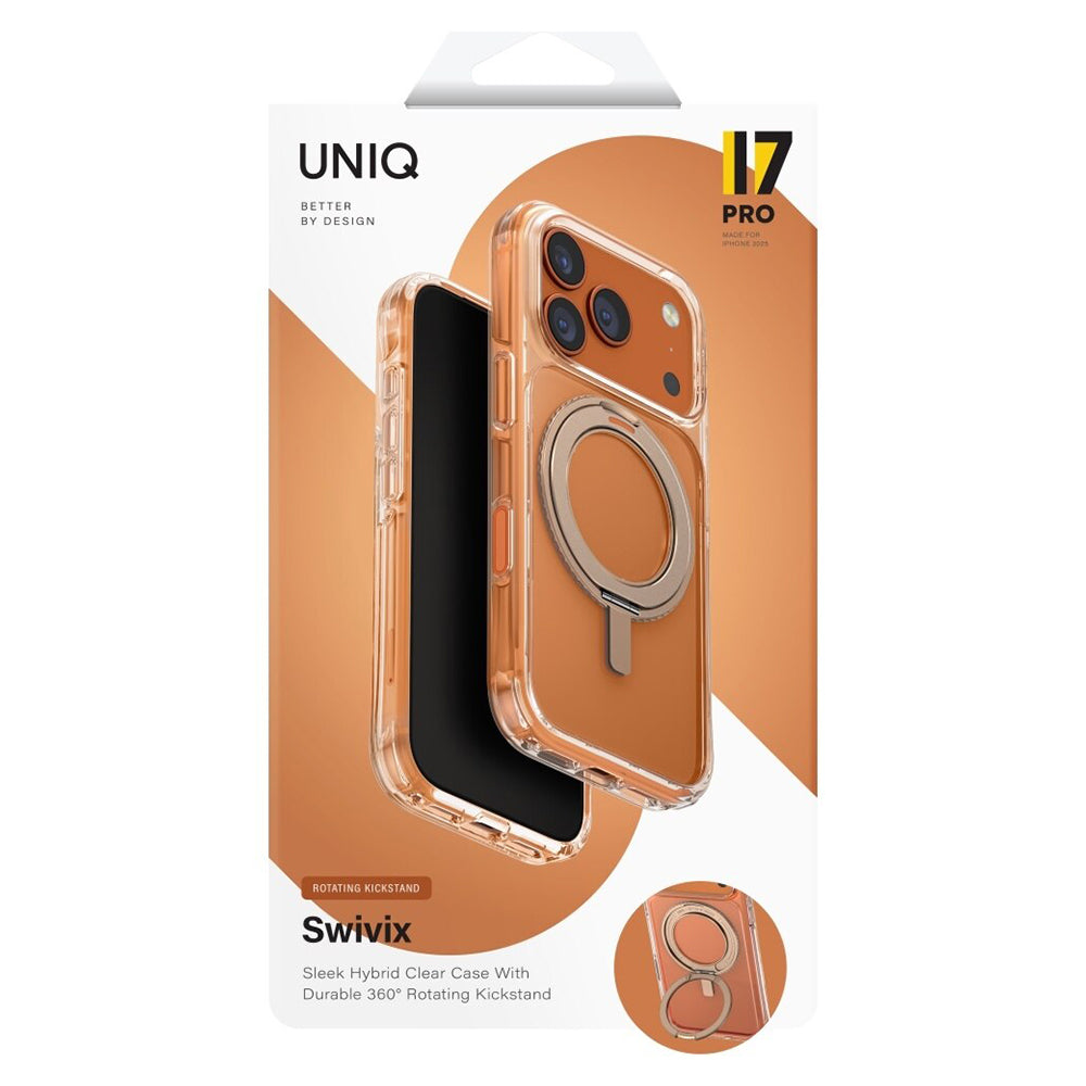 Étui pour Apple iPhone 17 Pro Max, UNIQ, Swivix, Doré