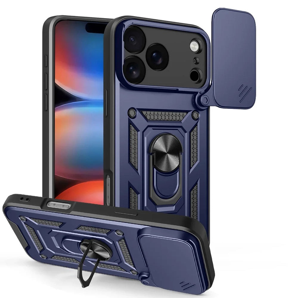 Hülle für Apple iPhone 17 Pro, Techsuit, CamShield, Blau