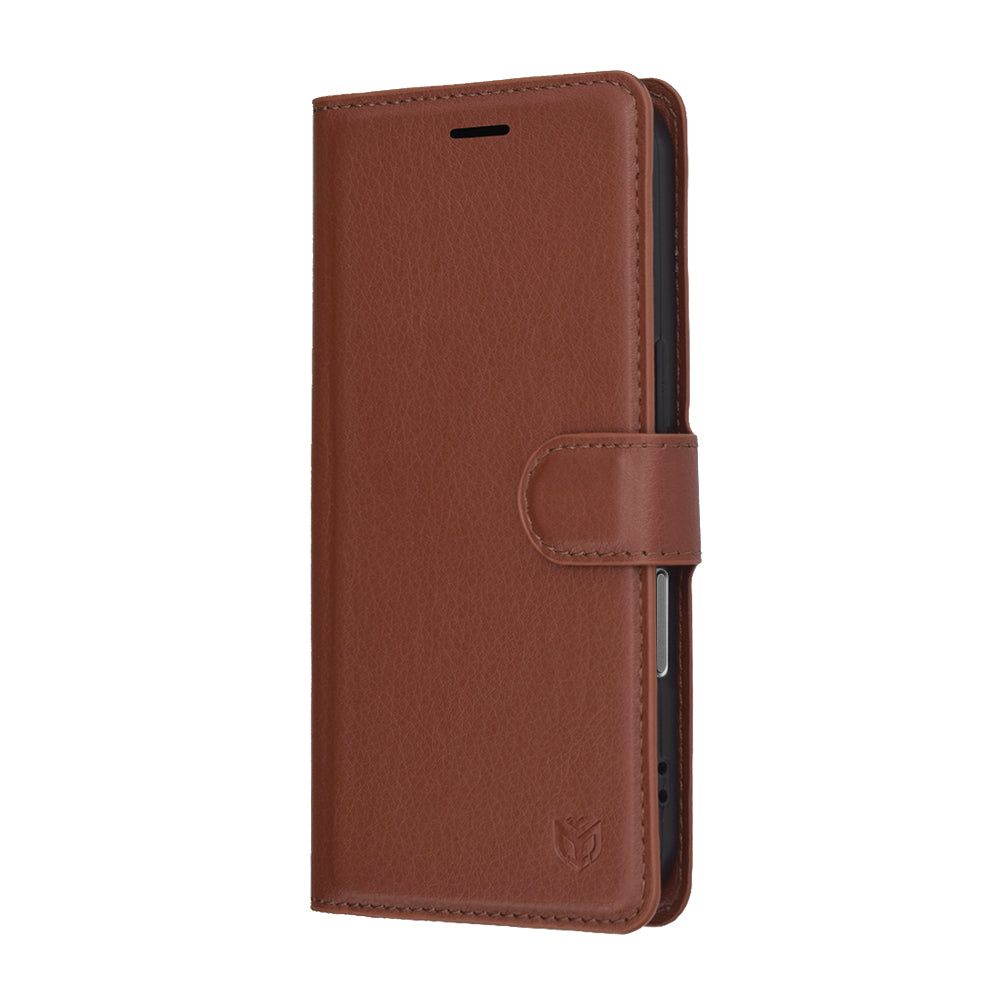 Étui pour Apple iPhone 17 Pro, Techsuit, Leather Folio, Marron