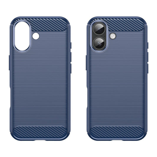 Housse pour Apple iPhone 17, Techsuit, Carbone, Bleue