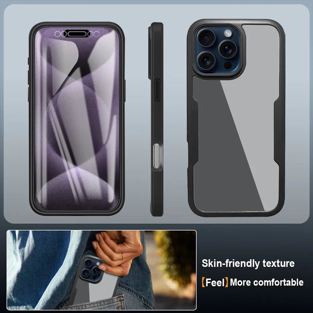 Hülle für Apple iPhone 17, Techsuit, ColorVerse 360, Schwarz