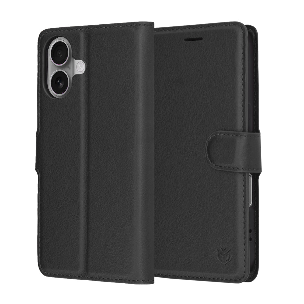 Étui pour Apple iPhone 17, Techsuit, Leather Folio, Noir