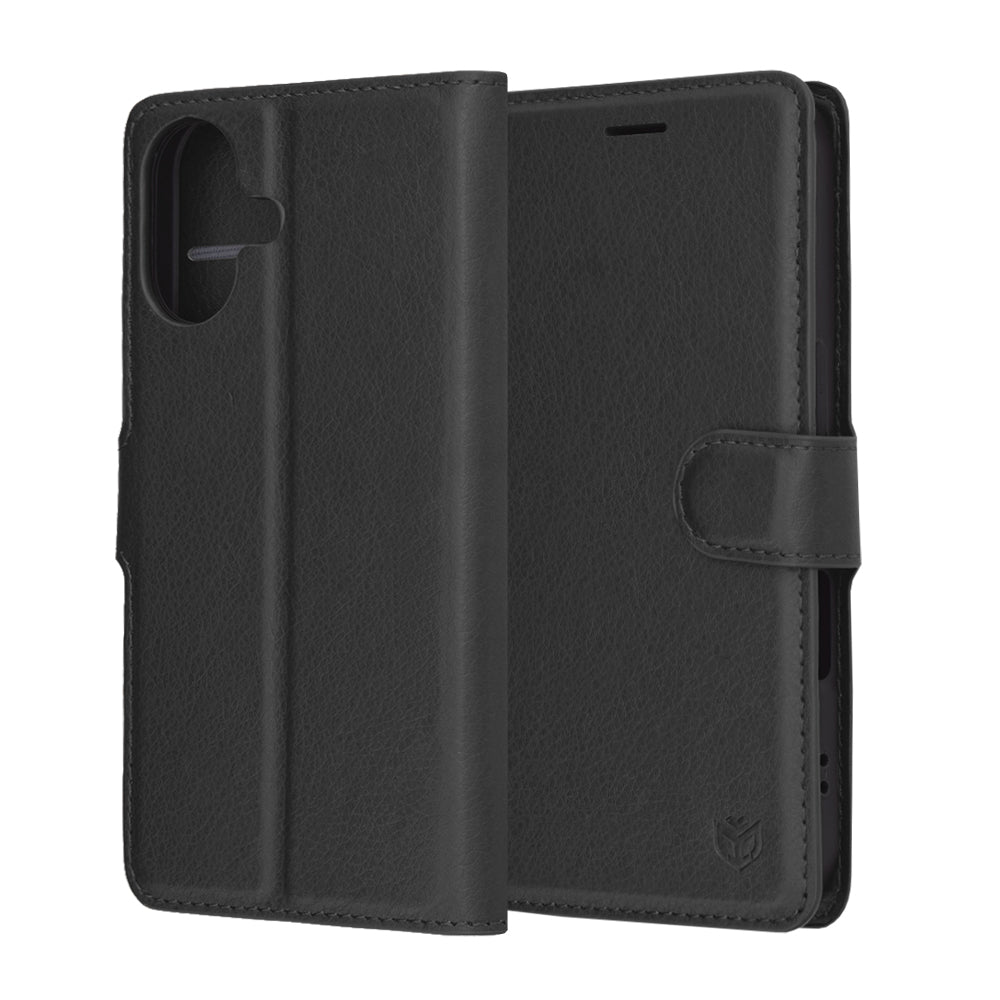 Étui pour Apple iPhone 17, Techsuit, Leather Folio, Noir