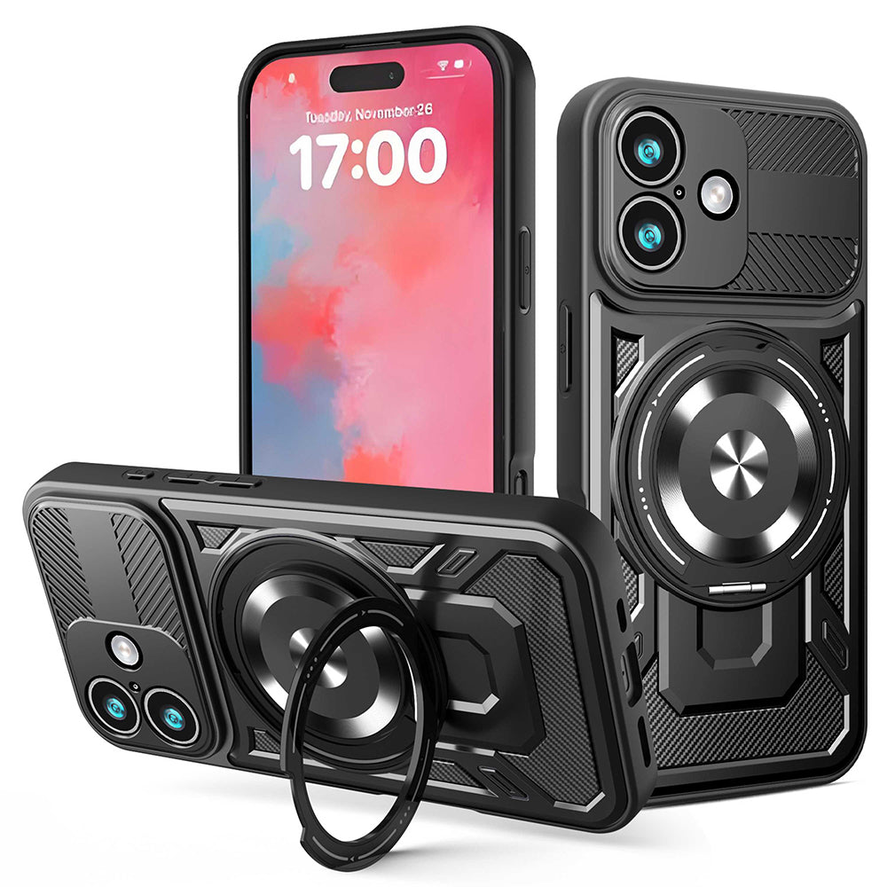 Étui pour Apple iPhone 17, Techsuit, RuggedCam, Noir