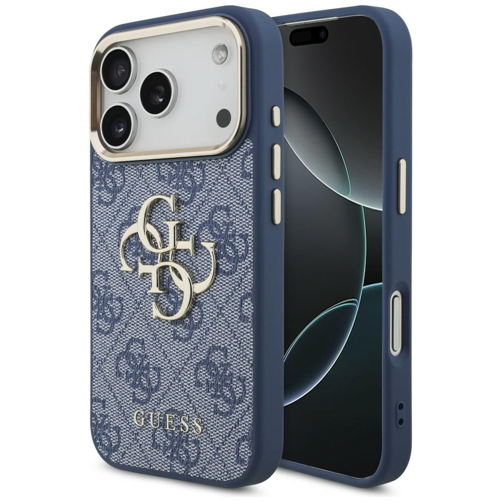 Hülle für Apple iPhone 18 Pro / 17 Pro, Guess, 4G Big Classic Logo, Blau