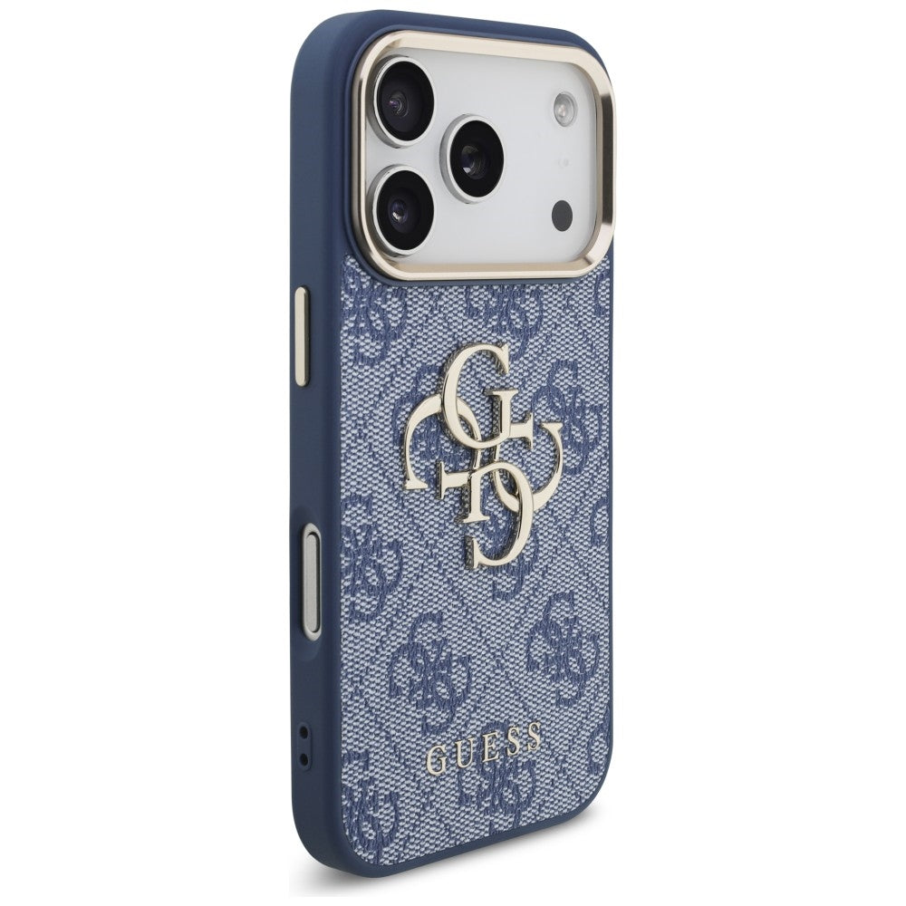 Hülle für Apple iPhone 18 Pro / 17 Pro, Guess, 4G Big Classic Logo, Blau