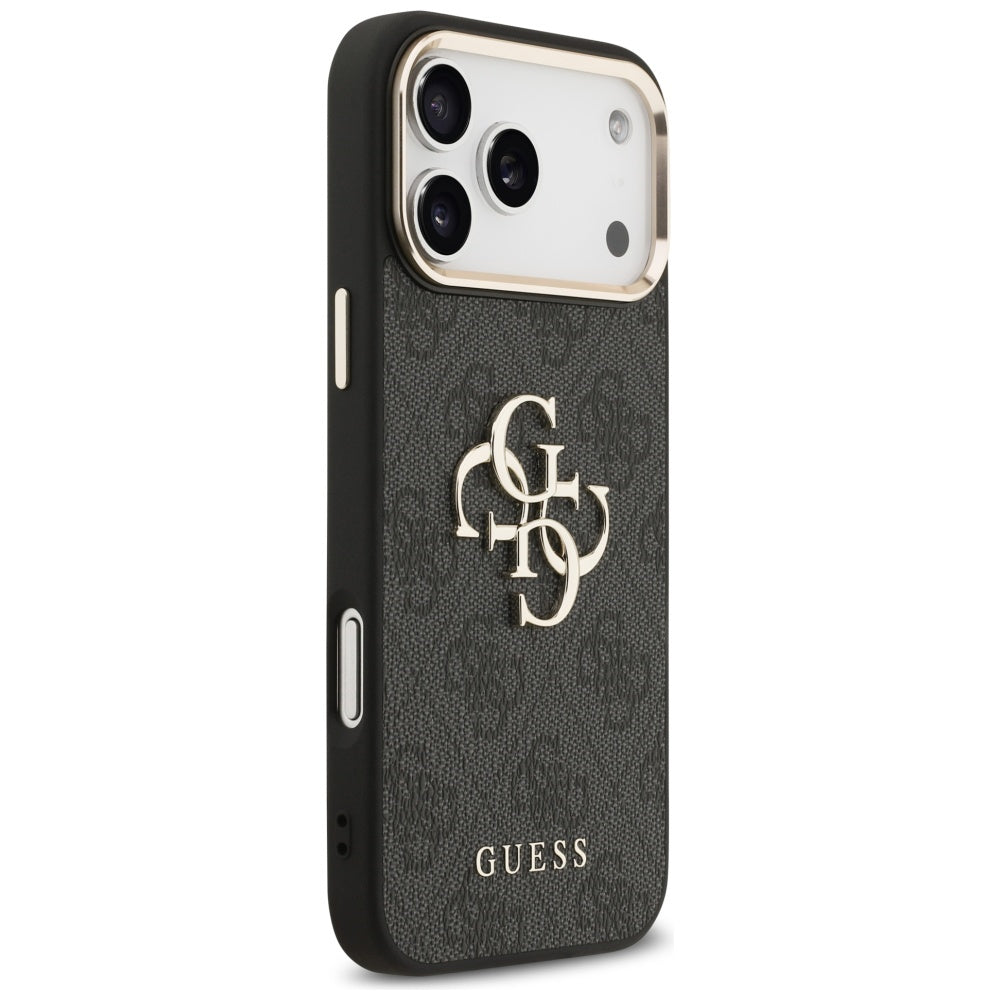 Coque pour Apple iPhone 18 Pro / 17 Pro, Guess, 4G Big Classic Logo, Noire