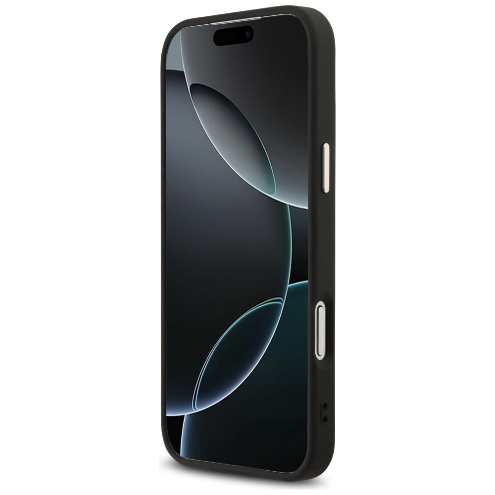 Coque pour Apple iPhone 18 Pro / 17 Pro, Guess, 4G Big Classic Logo, Noire