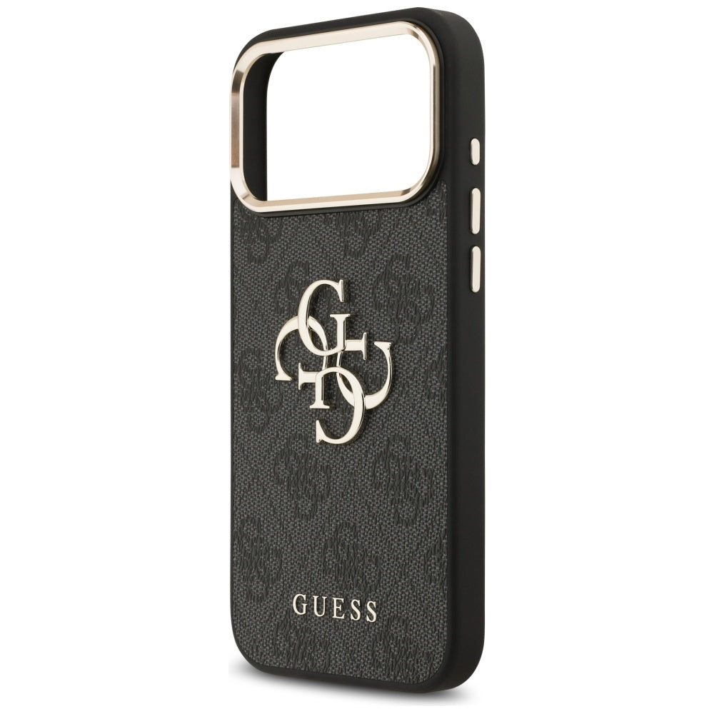 Coque pour Apple iPhone 18 Pro / 17 Pro, Guess, 4G Big Classic Logo, Noire