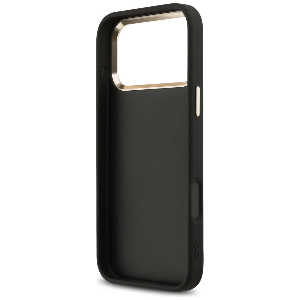 Coque pour Apple iPhone 18 Pro / 17 Pro, Guess, 4G Big Classic Logo, Noire