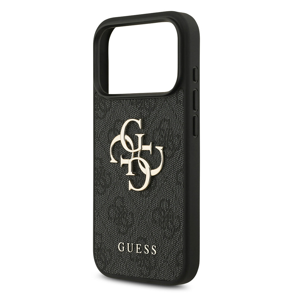 Coque pour Apple iPhone 18 Pro / 17 Pro, Guess, 4G Big Logo, Noire