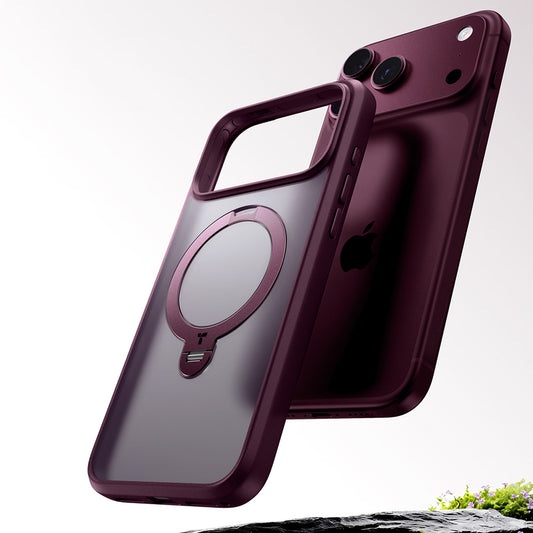 Coque MagSafe pour Apple iPhone 18 Pro / 17 Pro, Torras, Ostand Spin, Violet