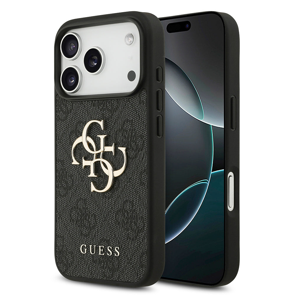 Coque pour Apple iPhone 18 Pro Max / 17 Pro Max, Guess, 4G Big Logo, Noire