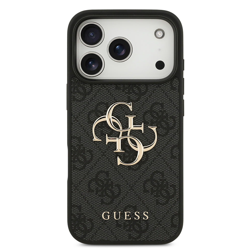 Coque pour Apple iPhone 18 Pro Max / 17 Pro Max, Guess, 4G Big Logo, Noire