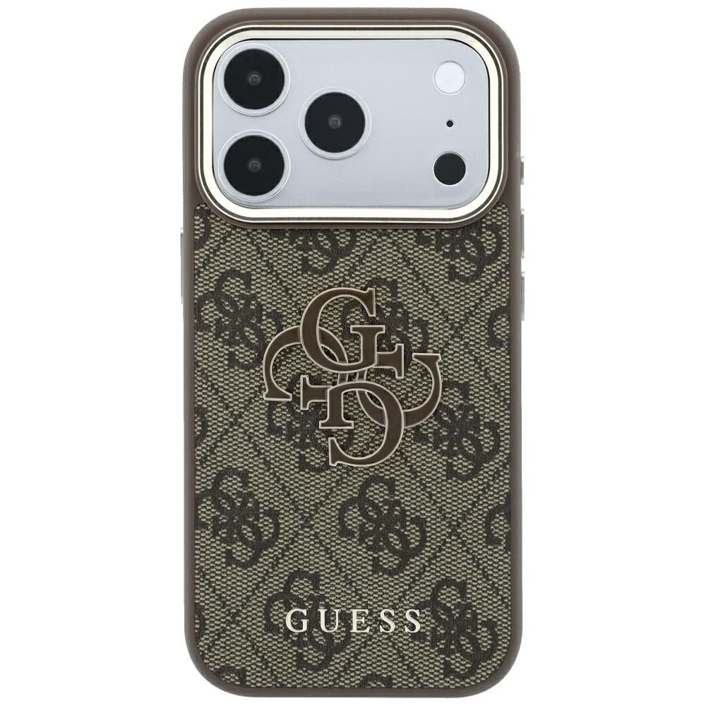 Case for Apple iPhone 18 Pro Max / 17 Pro Max, Guess, 4G Big Resin Logo, Brown