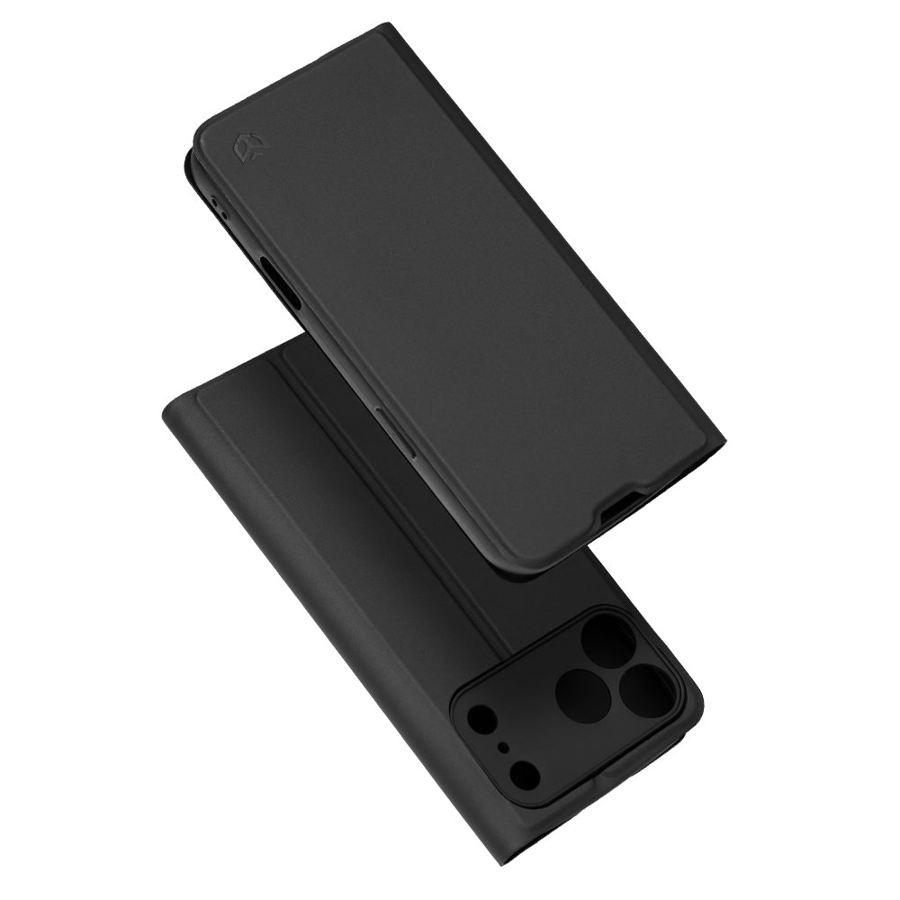 Hülle für Apple iPhone 18 Pro Max / 17 Pro Max, Techsuit, Magskin Book, Schwarz